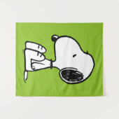 Erdnüsse | Snoopie nach unten Wandteppich (Vorderseite (Horizontal))