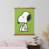 Erdnüsse | Snoopie nach unten Wandteppich Mit Holzrahmen (Schlafzimmer)