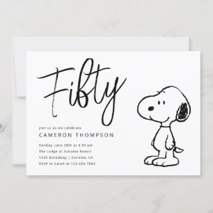 Erdnüsse Snoopy - 50. Geburtstag Einladung