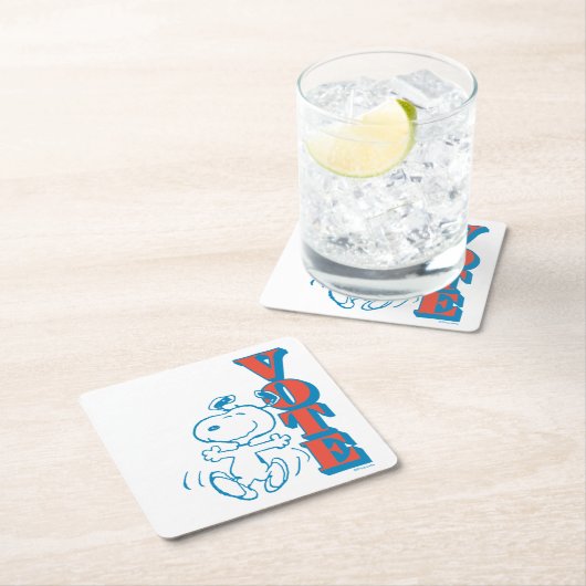 Erdnüsse | Snoopy - Abstimmung Rechteckiger Pappuntersetzer (Vor Ort)