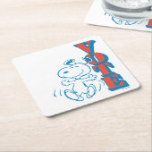 Erdnüsse | Snoopy - Abstimmung Rechteckiger Pappuntersetzer (angewinkelt)