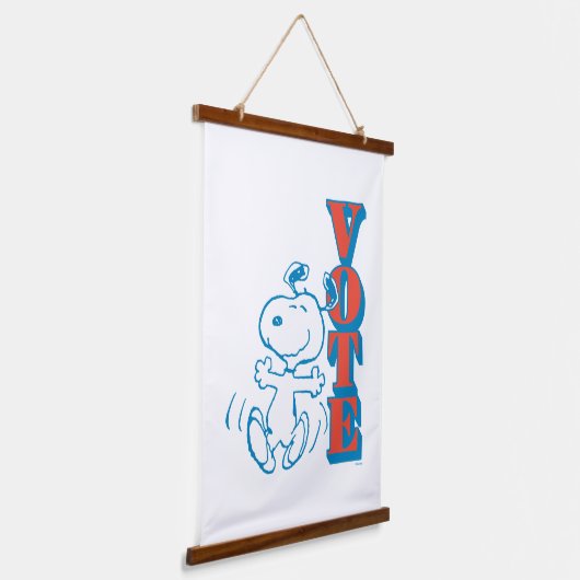 Erdnüsse | Snoopy - Abstimmung Wandteppich Mit Holzrahmen (Gewinkelt)