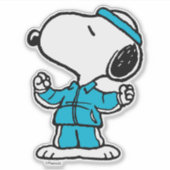 Erdnüsse Snoopy Aktiv Workout Aufkleber (Vorderseite)