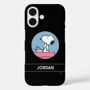 Erdnüsse Snoopy an der Schreibmaschine iPhone 16 Hülle
