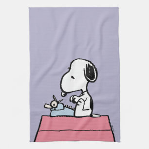 Erdnüsse Snoopy an der Schreibmaschine Geschirrtuch