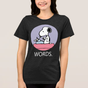 Erdnüsse   Snoopy an der Schreibmaschine Tri-Blend Shirt