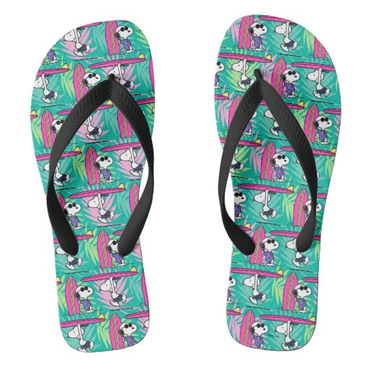 Erdnüsse | Snoopy Aquamarin Surfmuster Badesandalen (Fußbett)