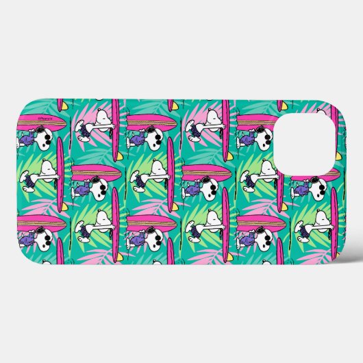 Erdnüsse | Snoopy Aquamarin Surfmuster Case-Mate iPhone Hülle (Rückseite (Horizontal))