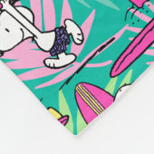 Erdnüsse | Snoopy Aquamarin Surfmuster Fleecedecke (Ecke)