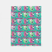 Erdnüsse | Snoopy Aquamarin Surfmuster Fleecedecke (Vorderseite)