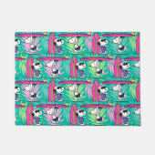 Erdnüsse | Snoopy Aquamarin Surfmuster Fußmatte (Vorderseite)