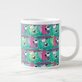 Erdnüsse | Snoopy Aquamarin Surfmuster Jumbo-Tasse (Rechts)