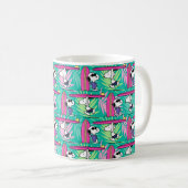 Erdnüsse | Snoopy Aquamarin Surfmuster Kaffeetasse (VorderseiteRechts)