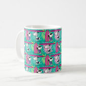 Erdnüsse | Snoopy Aquamarin Surfmuster Kaffeetasse (Vorderseite Links)