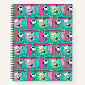 Erdnüsse | Snoopy Aquamarin Surfmuster Notizblock (Vorderseite)