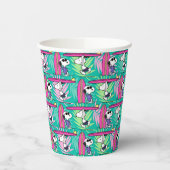 Erdnüsse | Snoopy Aquamarin Surfmuster Pappbecher (Links)