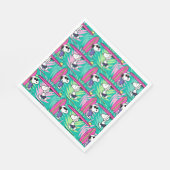 Erdnüsse | Snoopy Aquamarin Surfmuster Serviette (Ecke)