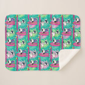 Erdnüsse | Snoopy Aquamarin Surfmuster Sherpadecke (Vorderseite (Horizontal))