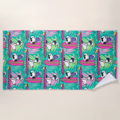 Erdnüsse | Snoopy Aquamarin Surfmuster Strandtuch (Vorderseite)