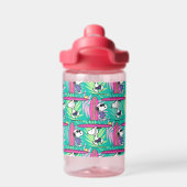 Erdnüsse | Snoopy Aquamarin Surfmuster Trinkflasche (Rückseite)