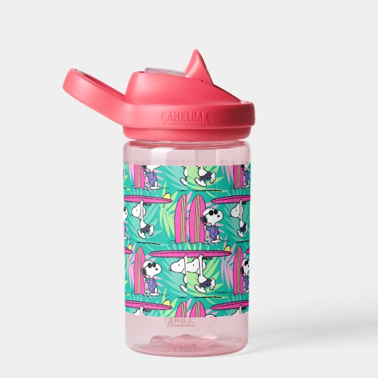 Erdnüsse | Snoopy Aquamarin Surfmuster Trinkflasche (rechts)