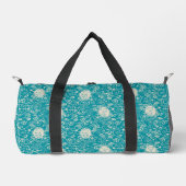 Erdnüsse | Snoopy Aquamarin tropisches Strandmuste Duffle Bag (Vorderseite)