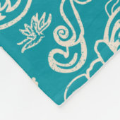 Erdnüsse | Snoopy Aquamarin tropisches Strandmuste Fleecedecke (Ecke)