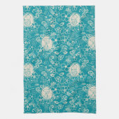 Erdnüsse | Snoopy Aquamarin tropisches Strandmuste Geschirrtuch (Vertikal)