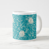 Erdnüsse | Snoopy Aquamarin tropisches Strandmuste Jumbo-Tasse (Vorderseite Rechts)