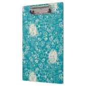 Erdnüsse | Snoopy Aquamarin tropisches Strandmuste Klemmbrett (Links)