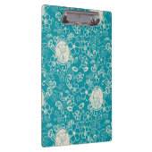 Erdnüsse | Snoopy Aquamarin tropisches Strandmuste Klemmbrett (Rechts)