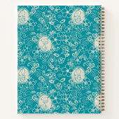 Erdnüsse | Snoopy Aquamarin tropisches Strandmuste Notizblock (Rückseite)