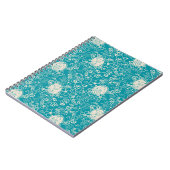 Erdnüsse | Snoopy Aquamarin tropisches Strandmuste Notizblock (Linke Seite)