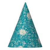 Erdnüsse | Snoopy Aquamarin tropisches Strandmuste Partyhütchen (Links)