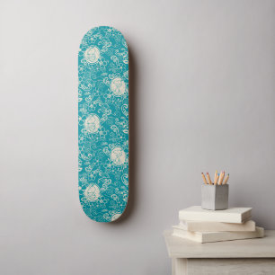 Erdnüsse Snoopy Aquamarin tropisches Strandmuste Skateboard