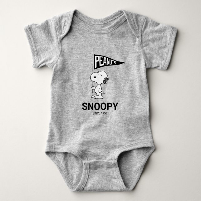 Erdnüsse | Snoopy Athletic Department Baby Strampler (Vorderseite)