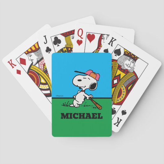 Erdnüsse | Snoopy auf Bat Playing Cards Spielkarten (Rückseite)