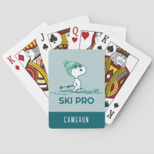 Erdnüsse   Snoopy auf Skiern Spielkarten