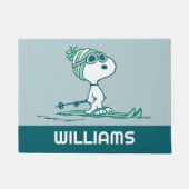 Erdnüsse | Snoopy auf Skis Fußmatte (Vorderseite)