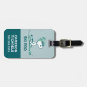 Erdnüsse | Snoopy auf Skis Gepäckanhänger (Vorderseite horizontal)