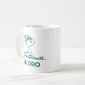 Erdnüsse | Snoopy auf Skis Kaffeetasse (Vorderseite Links)
