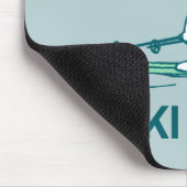 Erdnüsse | Snoopy auf Skis Mousepad (Ecke)
