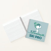 Erdnüsse | Snoopy auf Skis Notizblock (Innenseite)