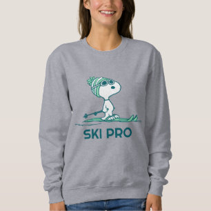 Erdnüsse   Snoopy auf Skis Sweatshirt