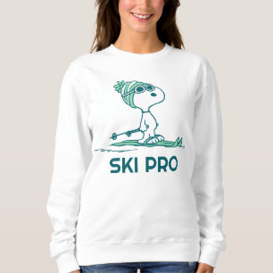 Erdnüsse Snoopy auf Skis Sweatshirt