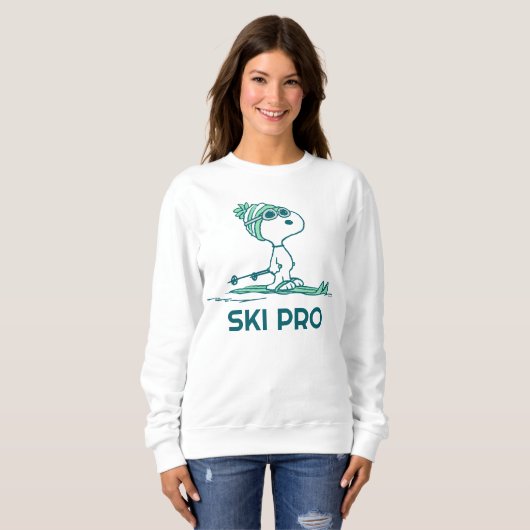 Erdnüsse | Snoopy auf Skis Sweatshirt (Vorne ganz)