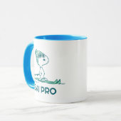 Erdnüsse | Snoopy auf Skis Tasse (Vorderseite Links)