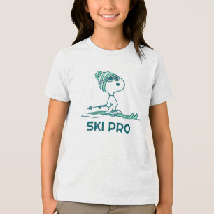 Erdnüsse Snoopy auf Skis Tri-Blend Shirt