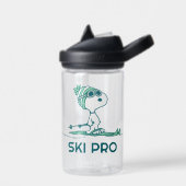Erdnüsse | Snoopy auf Skis Trinkflasche (Links)