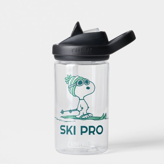 Erdnüsse | Snoopy auf Skis Trinkflasche (Links)